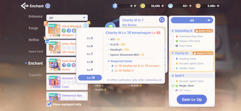 leveling enchants