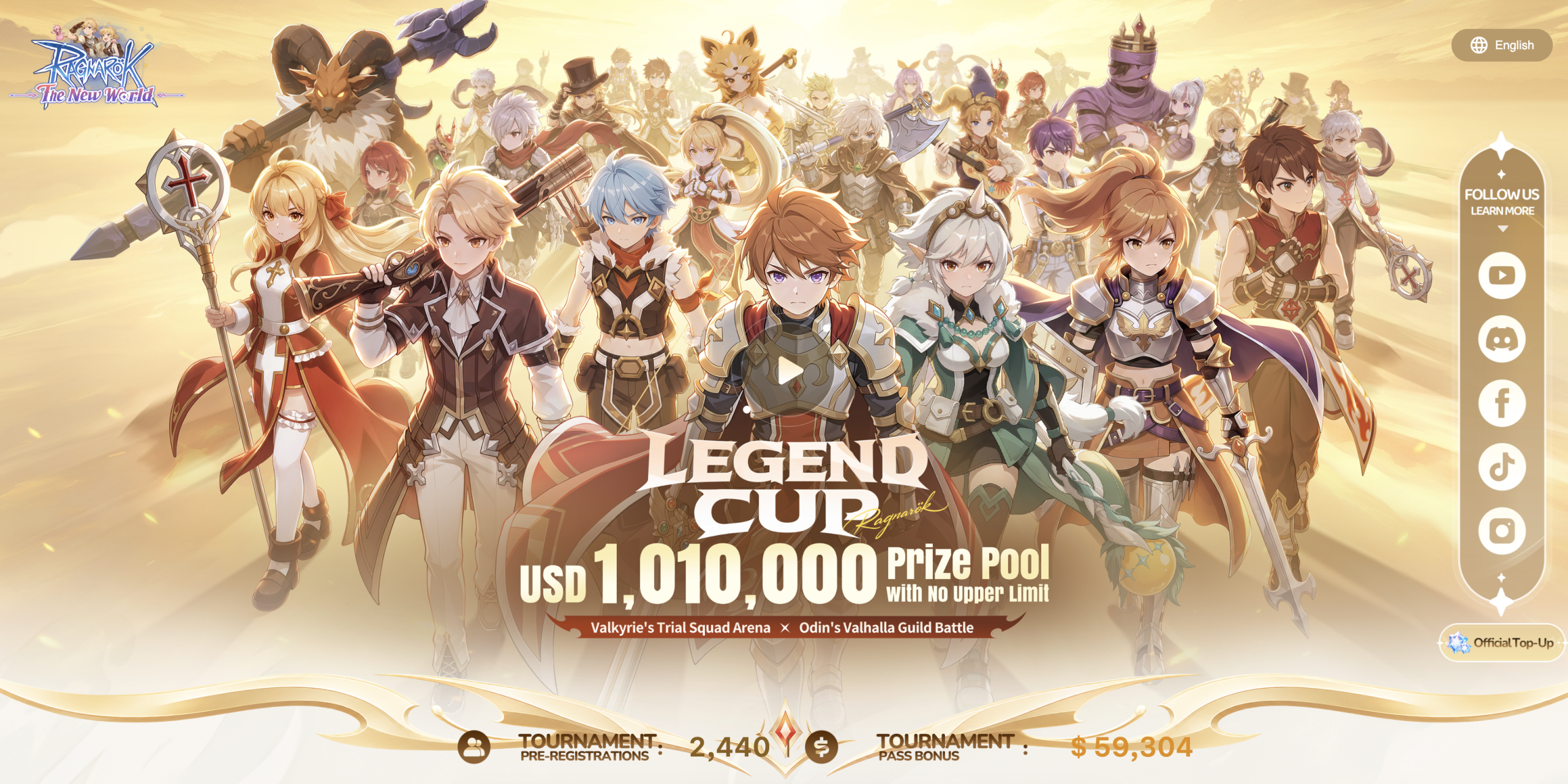ragnarok new world legends cup banner